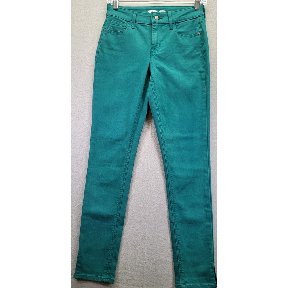 Old Navy Rockstar‎ Mid Rise Skinny Women's Size 2 Emerging Emerald Denim Jeans